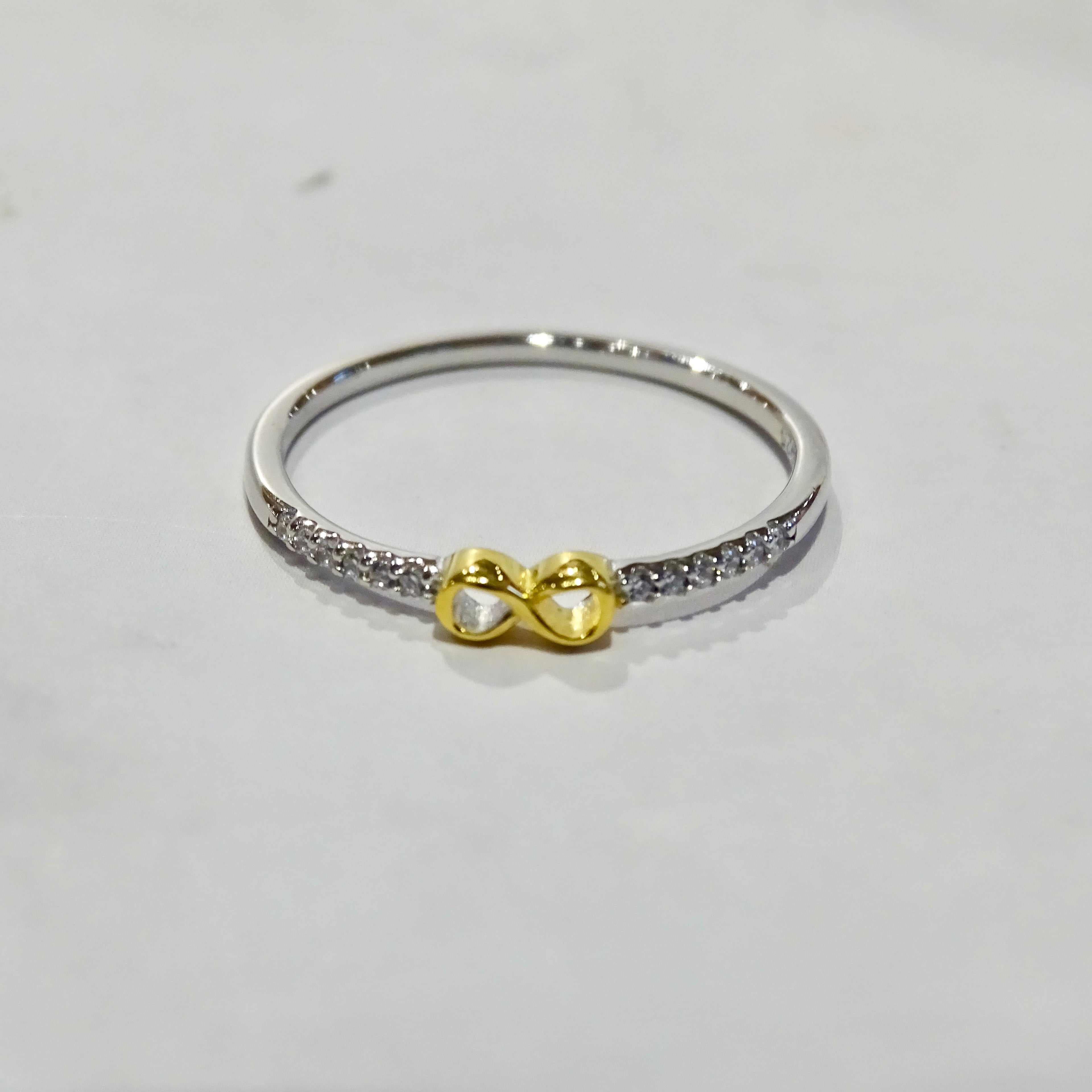 Anillo Plata .925 Infinito Bicolor