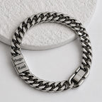 Pulsera Acero Inoxidable con Charms Nombre Personalizado para Hombre