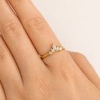 Anillo Acero inoxidable 5 Zirconias