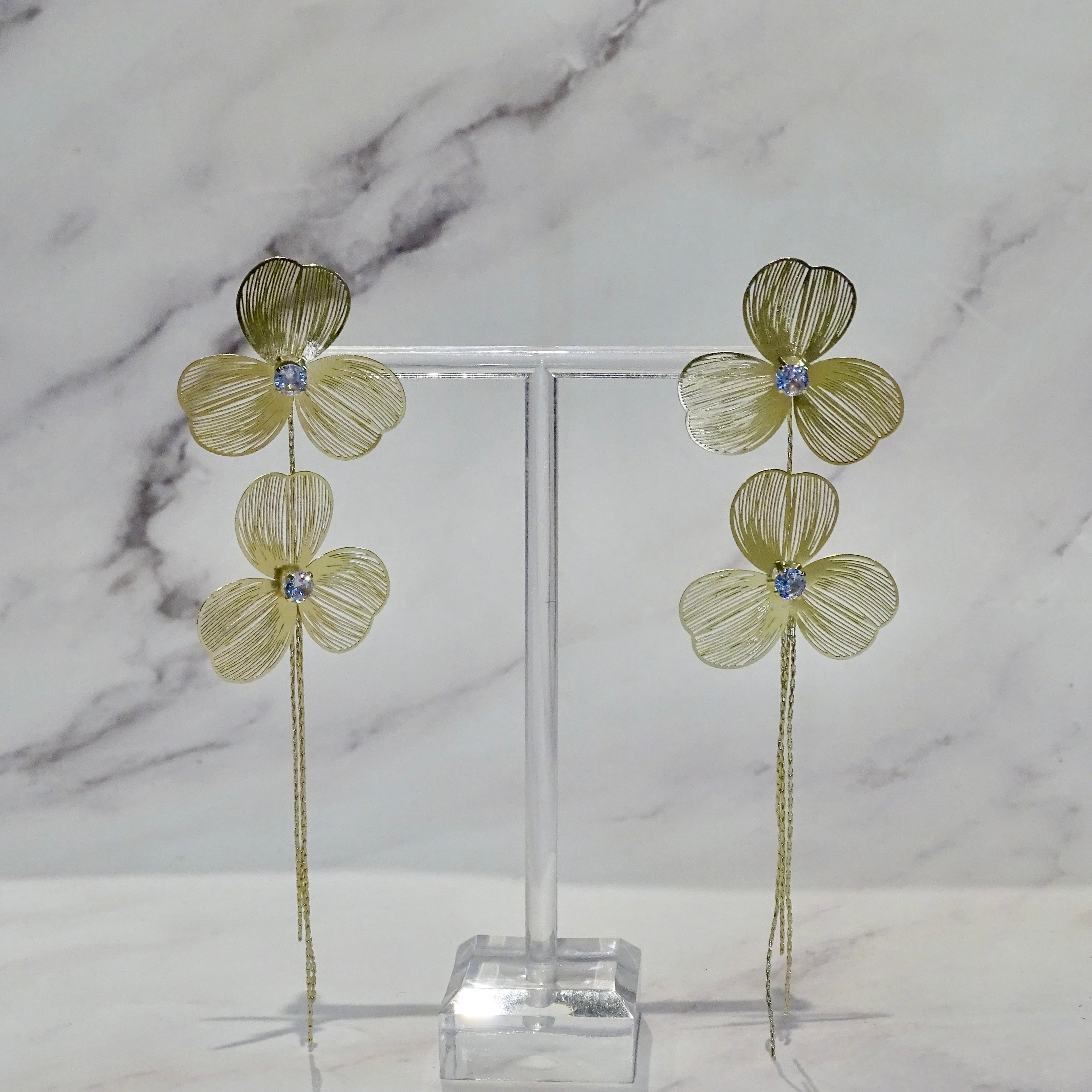 Aretes Flor Colgante Fili