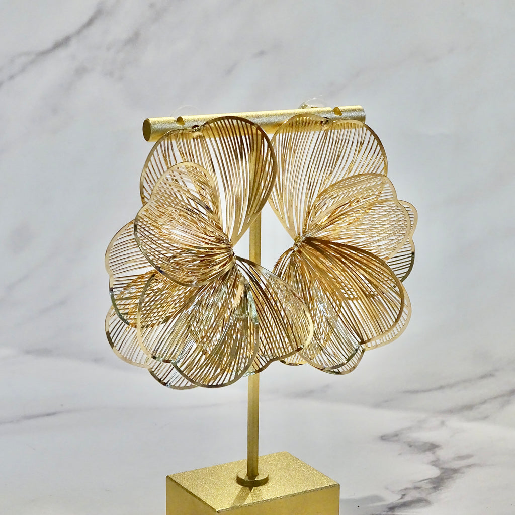 Aretes Statement Petalo Fili