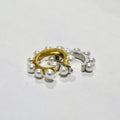 Earcuff Acero Inoxidable Perlas Chunky
