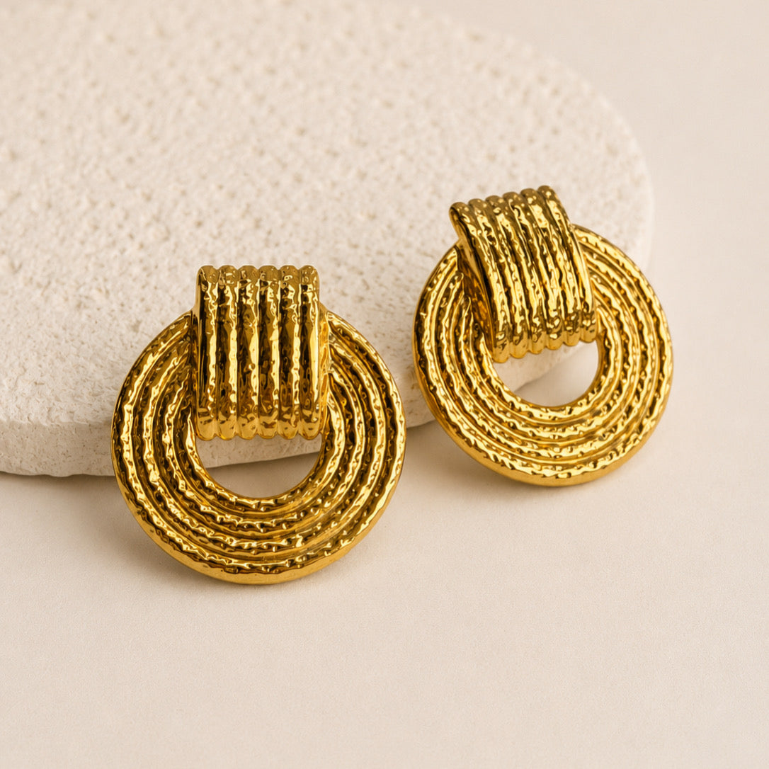Aretes Acero Inoxidable Circulo Colgante