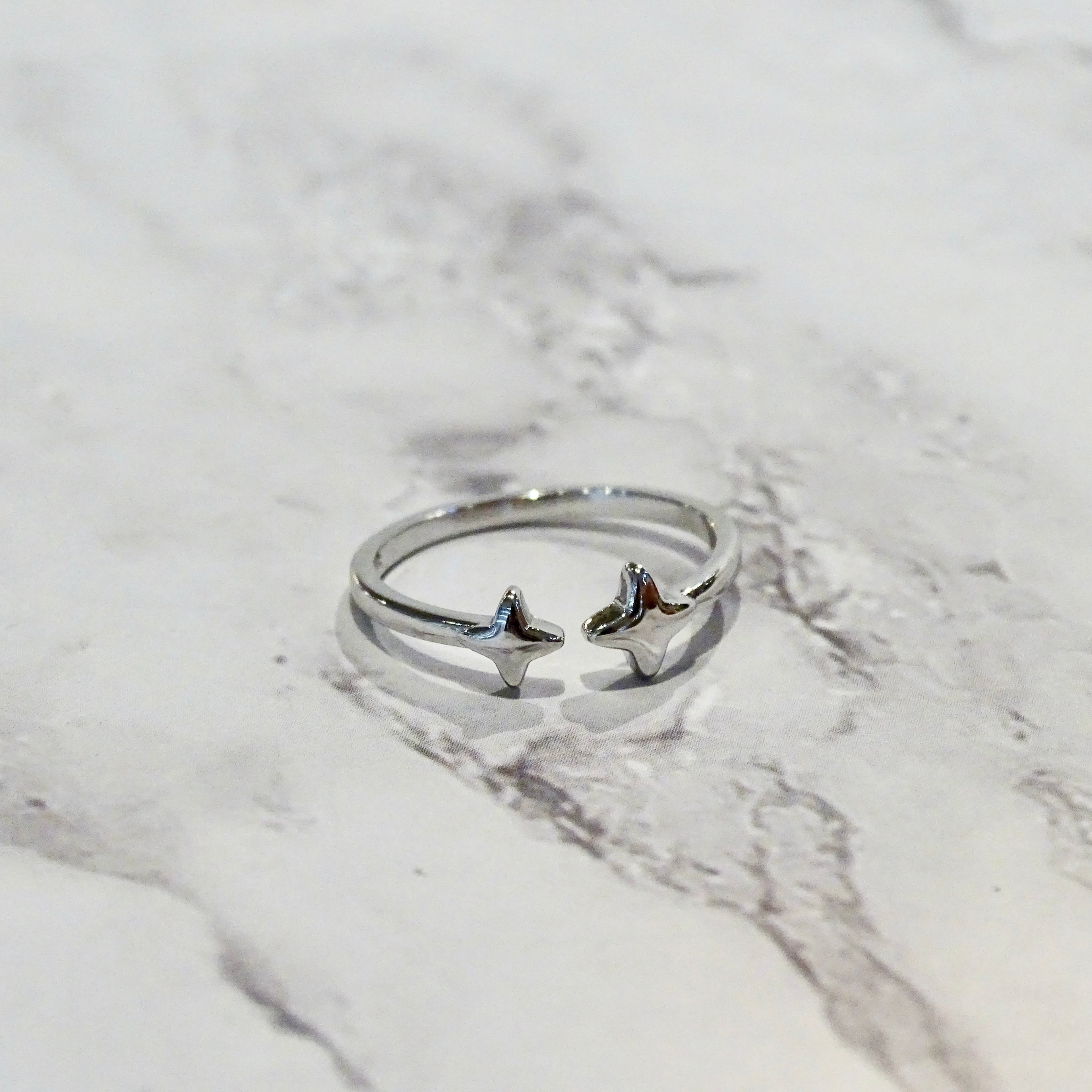 Anillo Plata .925 Doble Estrella