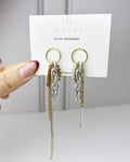 Aretes Acero Inoxidable Aro Cadenas Multiples