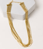 Collar Acero Inoxidable múltiples cadenas delgadas