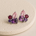 Aretes Plata 925 Formas Mini Colores