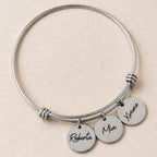 Pulsera Acero Inoxidable Medalla con Nombre Colgante Personalizado