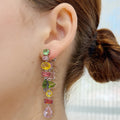 Aretes Rodio Largos colores