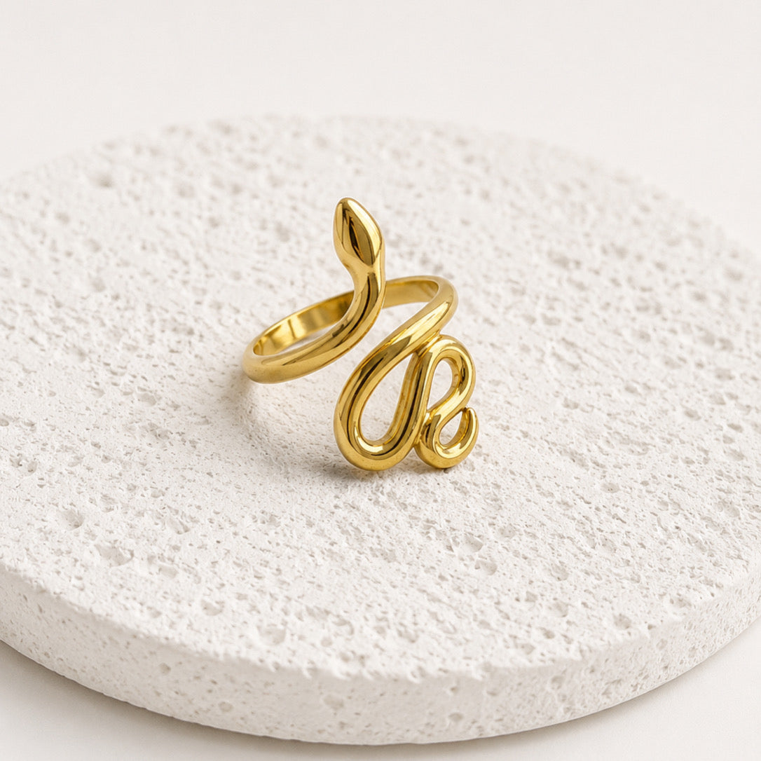 Anillo Acero Inoxidable Serpiente Lisa