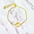 Pulsera Rodio Virgen Ajustable