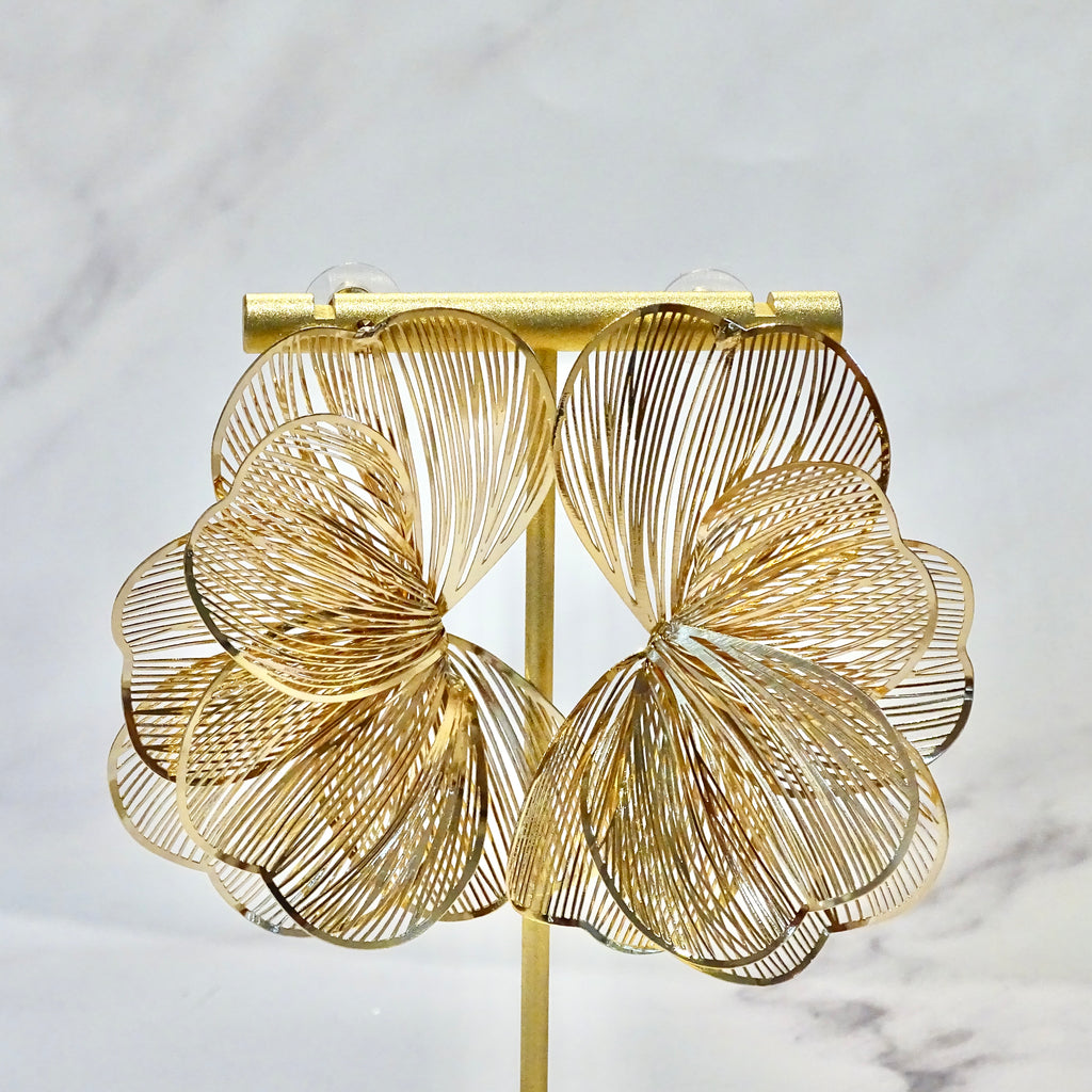 Aretes Statement Petalo Fili