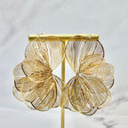 Aretes Statement Petalo Fili