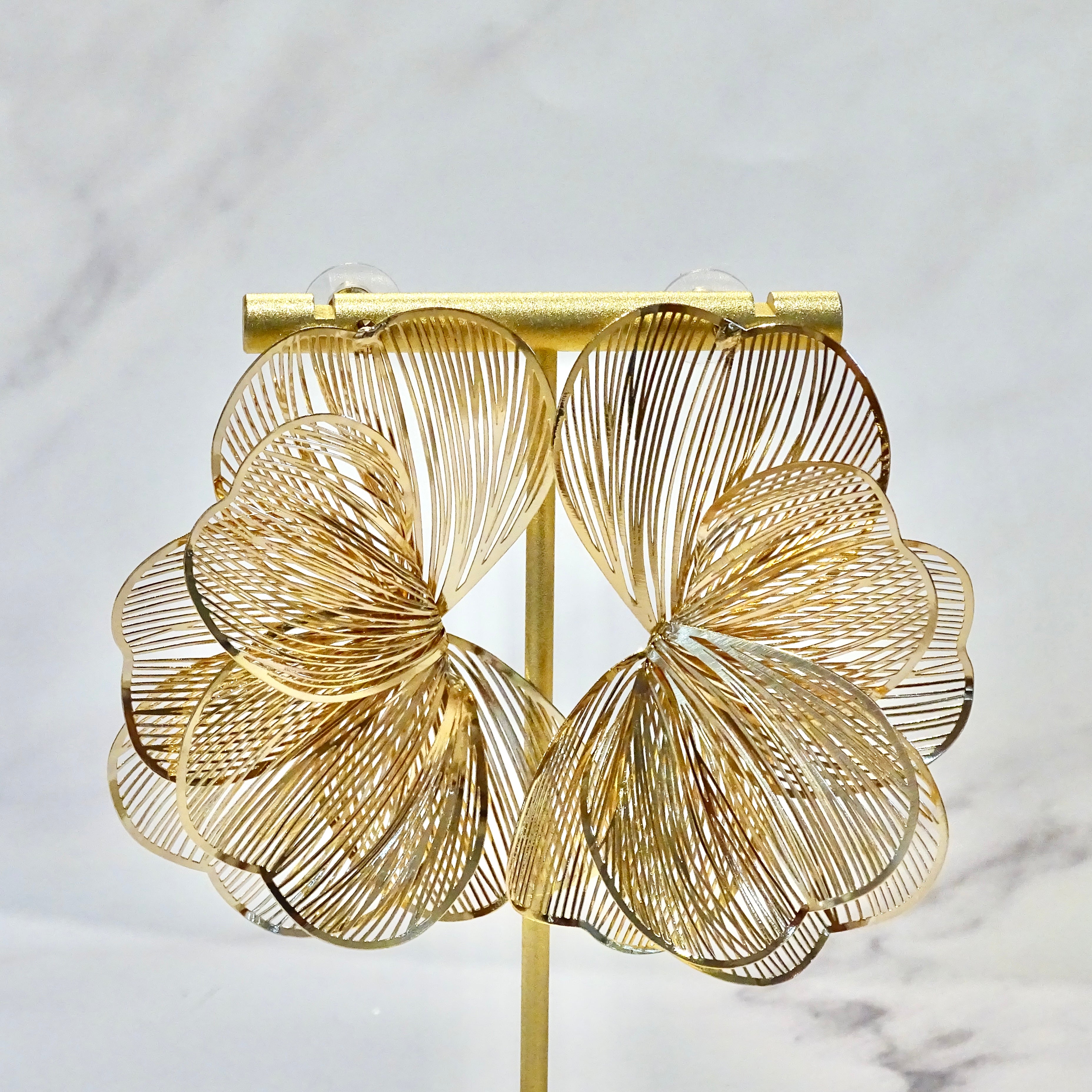 Aretes Statement Petalo Fili