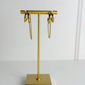Aretes Acero Inoxidable Doble Con Cadena