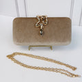 Bolsa Terciopelo Serpiente Beige
