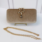Bolsa Terciopelo Serpiente Beige