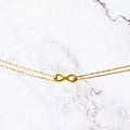 Collar Acero Inoxidable Infinito Doble Cadena