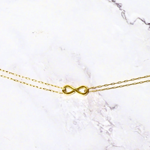 Collar Acero Inoxidable Infinito Doble Cadena