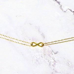 Collar Acero Inoxidable Infinito Doble Cadena