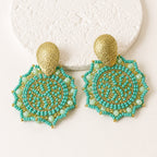 Aretes Chapa De Oro Gota y Mándala