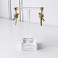 Arete Acero Inoxidable Bastones nudo con zirconia