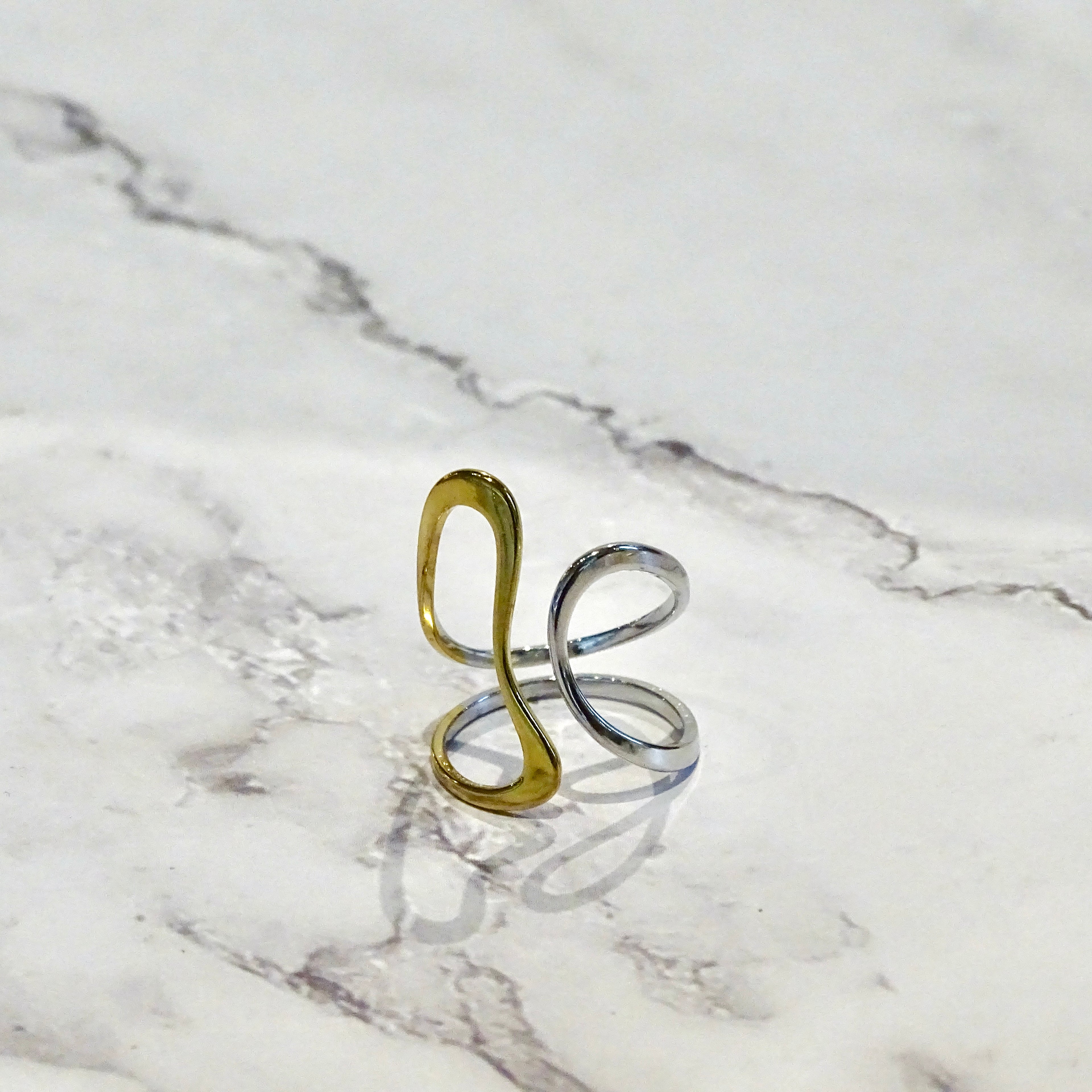 Anillo Acero Inoxidable Bicolor