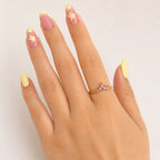 Anillo Acero inoxidable 5 Zirconias