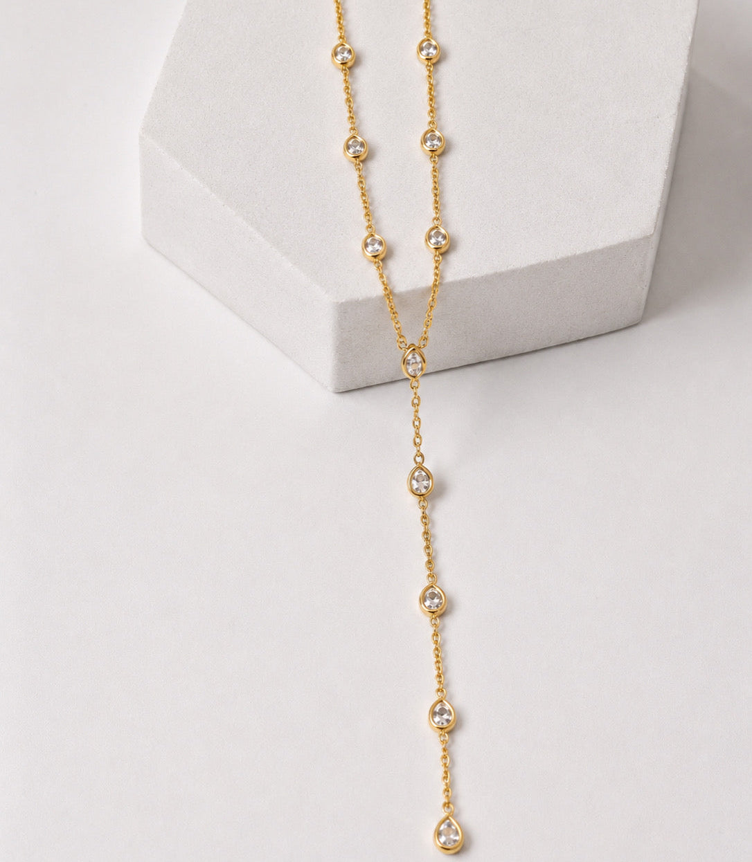 Collar Acero Inoxidable 11 gotas con cristal