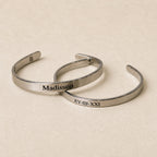 Brazalete Acero Inoxidable 4mm y 6 mm Personalizado (c/u)