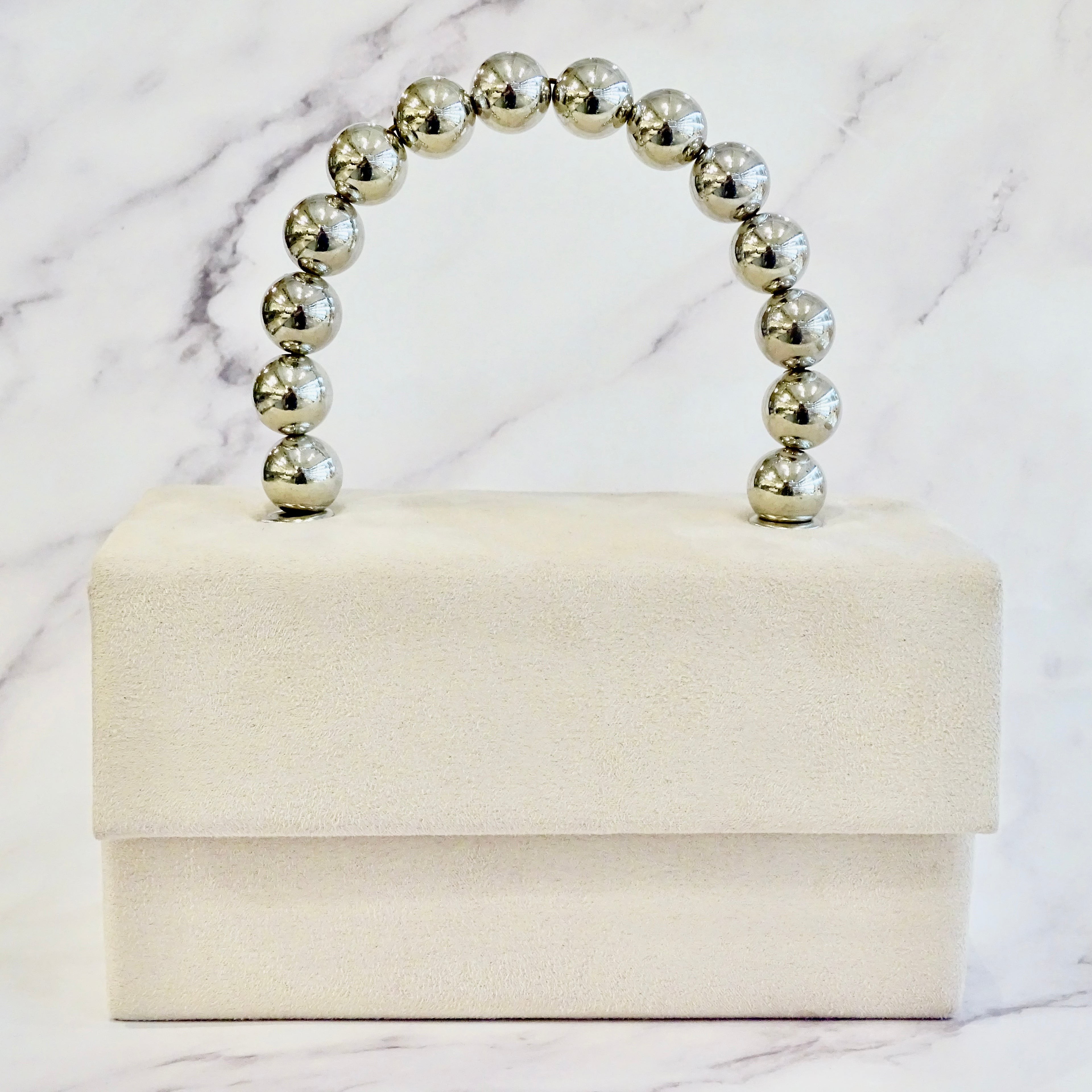 Bolsa Nude con Asa de Bolitas