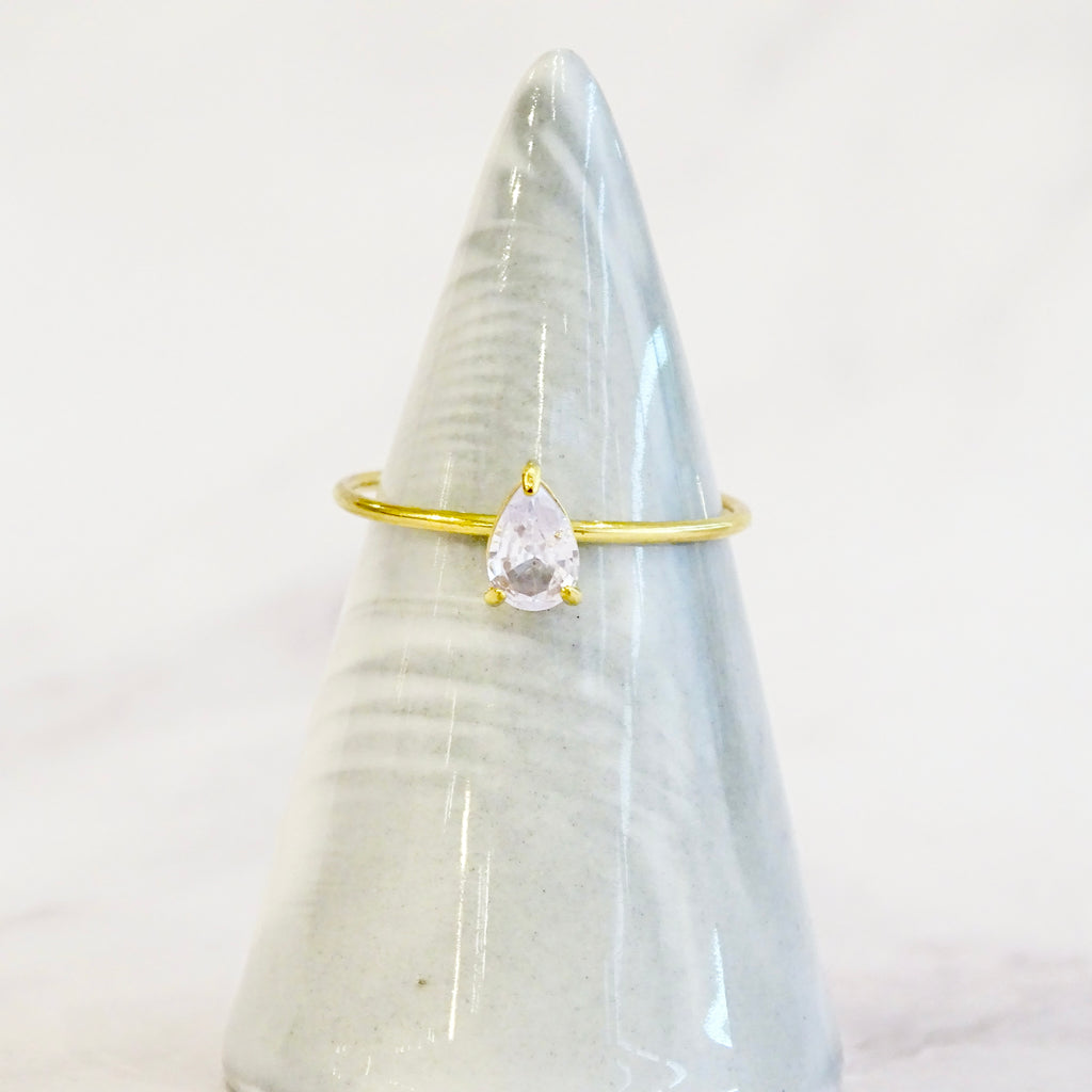 Anillo Acero Inoxidable Zirconia Ajustable