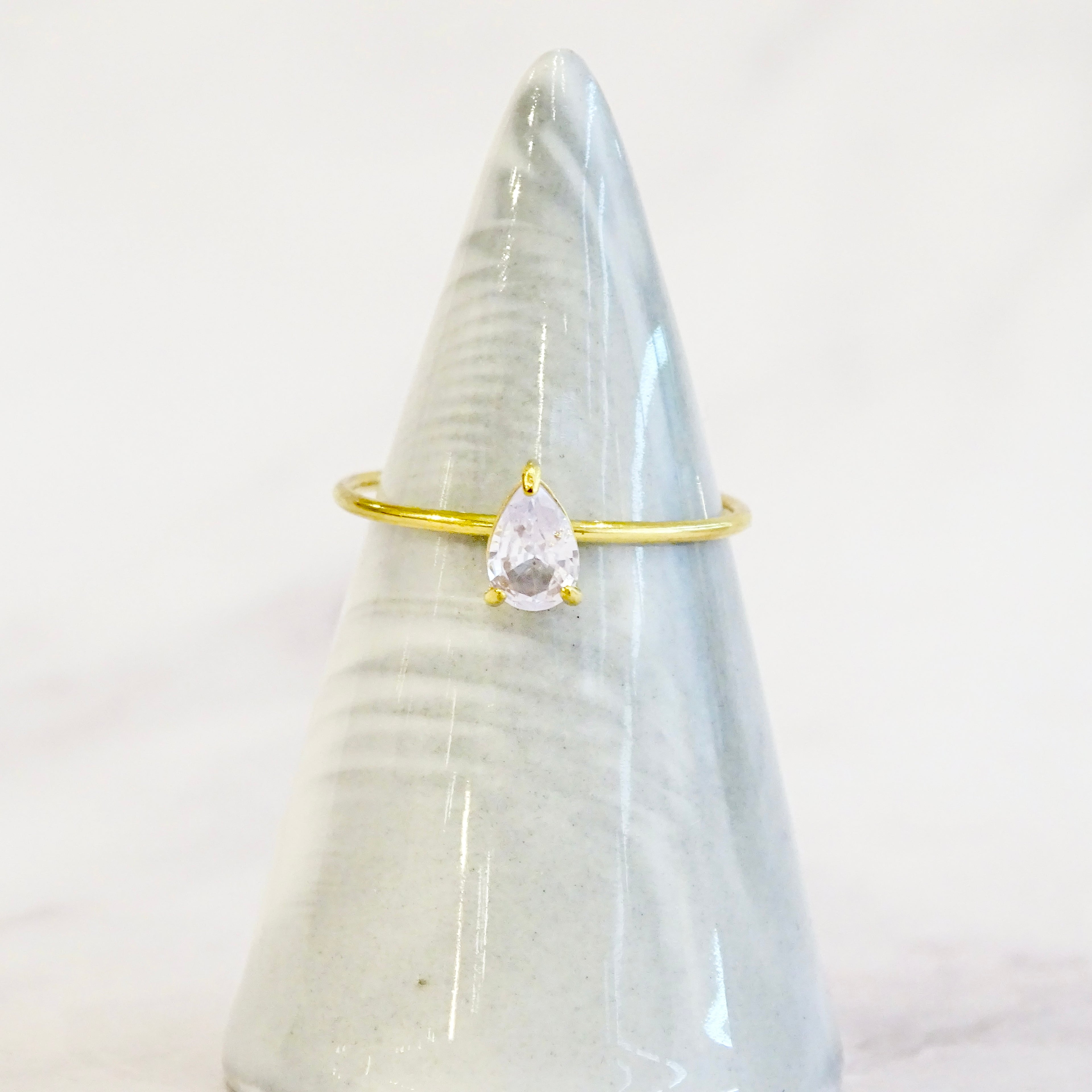 Anillo Acero Inoxidable Zirconia Ajustable