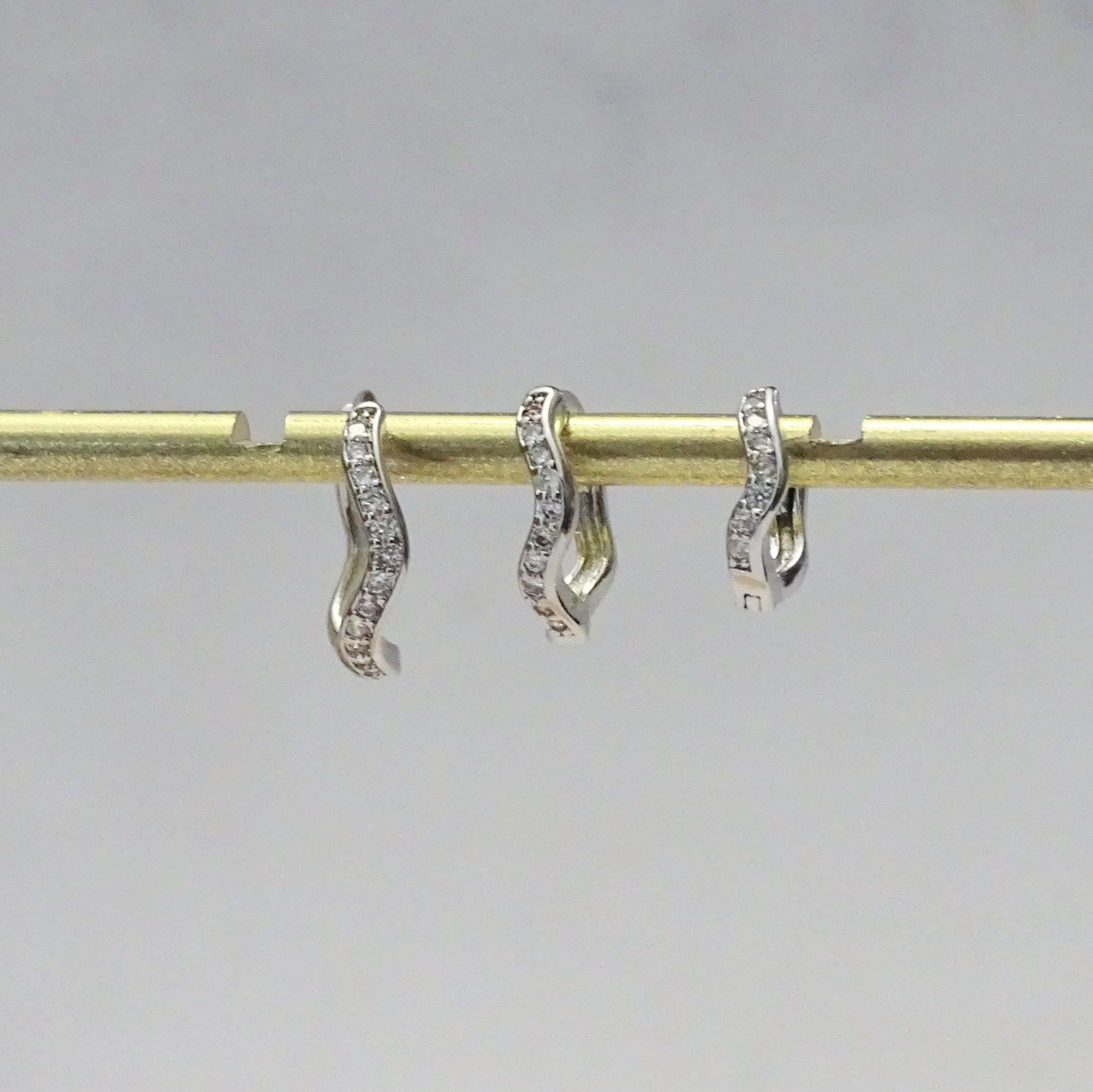 Piercing Huggies Plata 925 Ondas