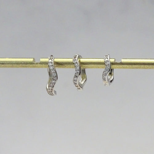 Piercing Huggies Plata 925 Ondas