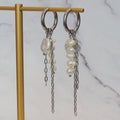 Aretes Acero Inoxidable con Perlas Mix