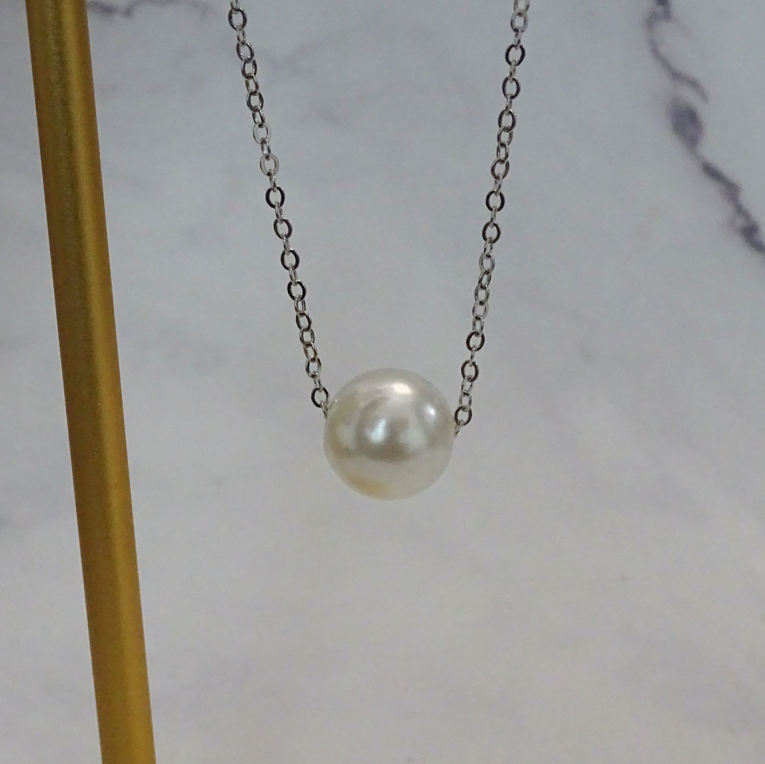 Collar Acero Inoxidable Perla