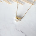 Collar Acero Inoxidable Perla y Crist