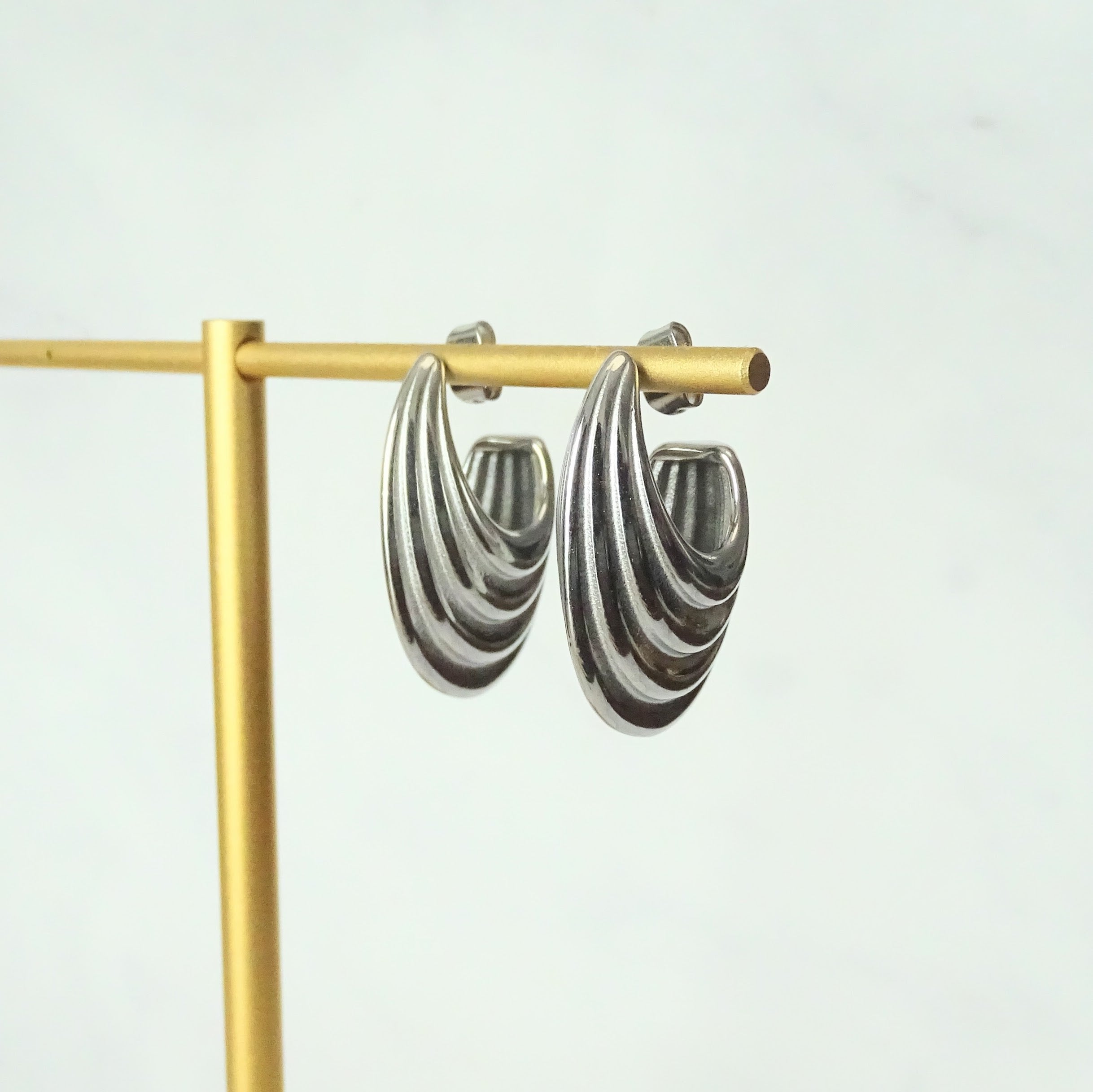 Arracadas Acero Inoxidable Largas Pico