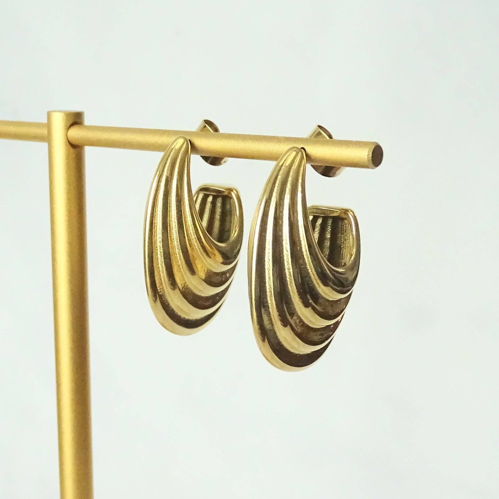 Arracadas Acero Inoxidable Largas Pico