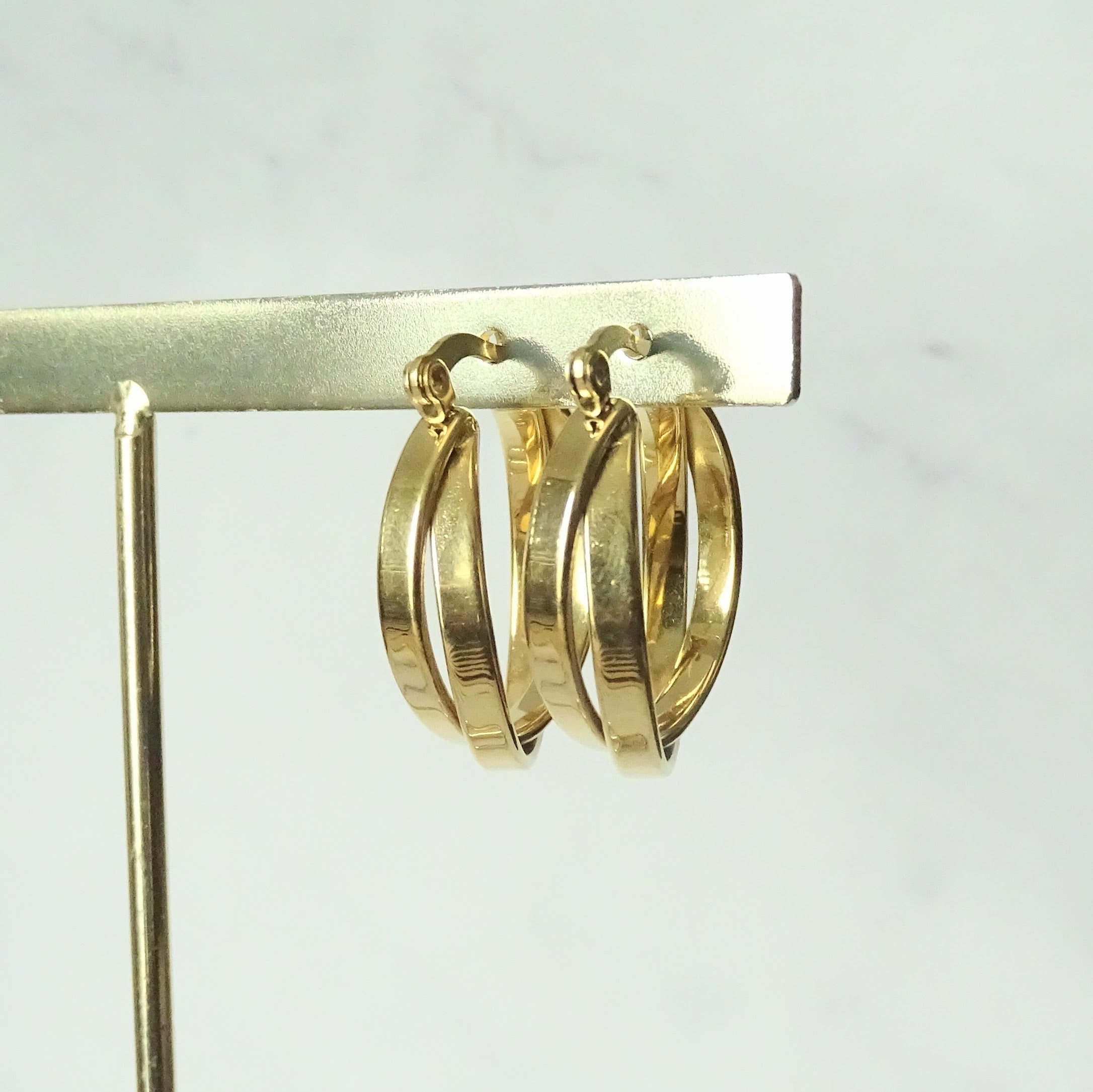 Arracadas Acero Inoxidable Cruzadas