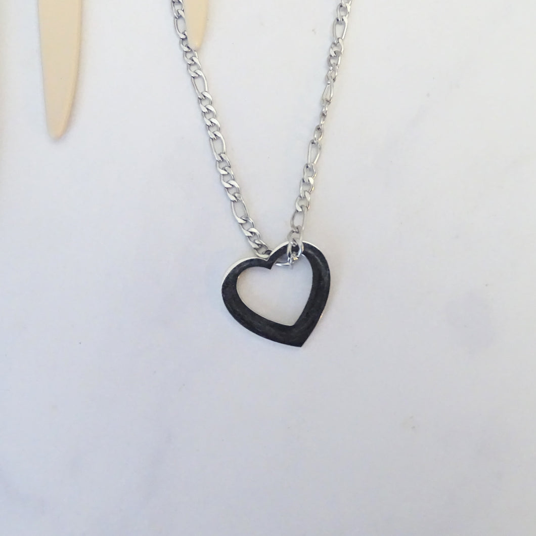 Collar Acero Inoxidable Corazon