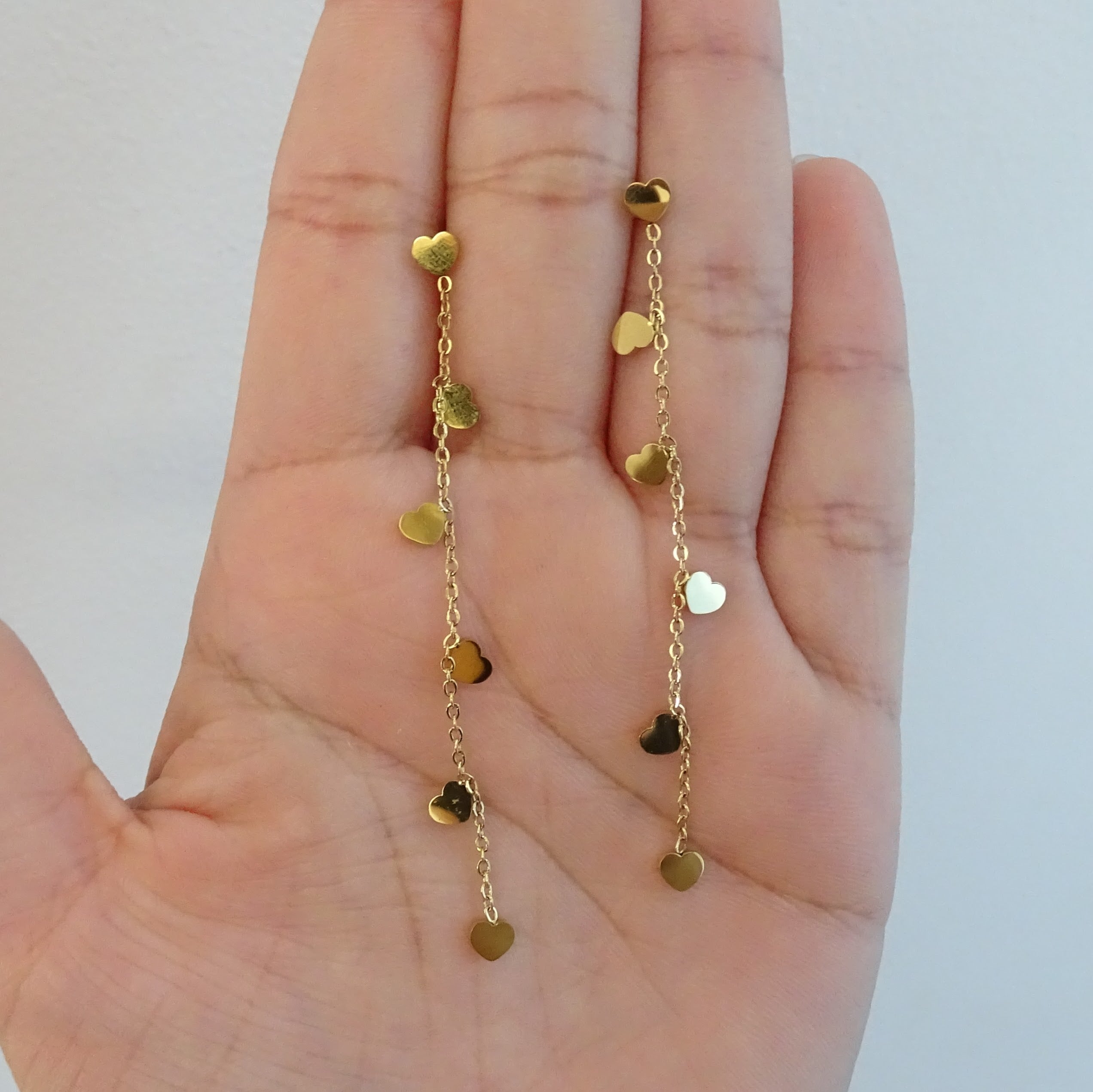 Collar Acero Inoxidable Largos Corazon