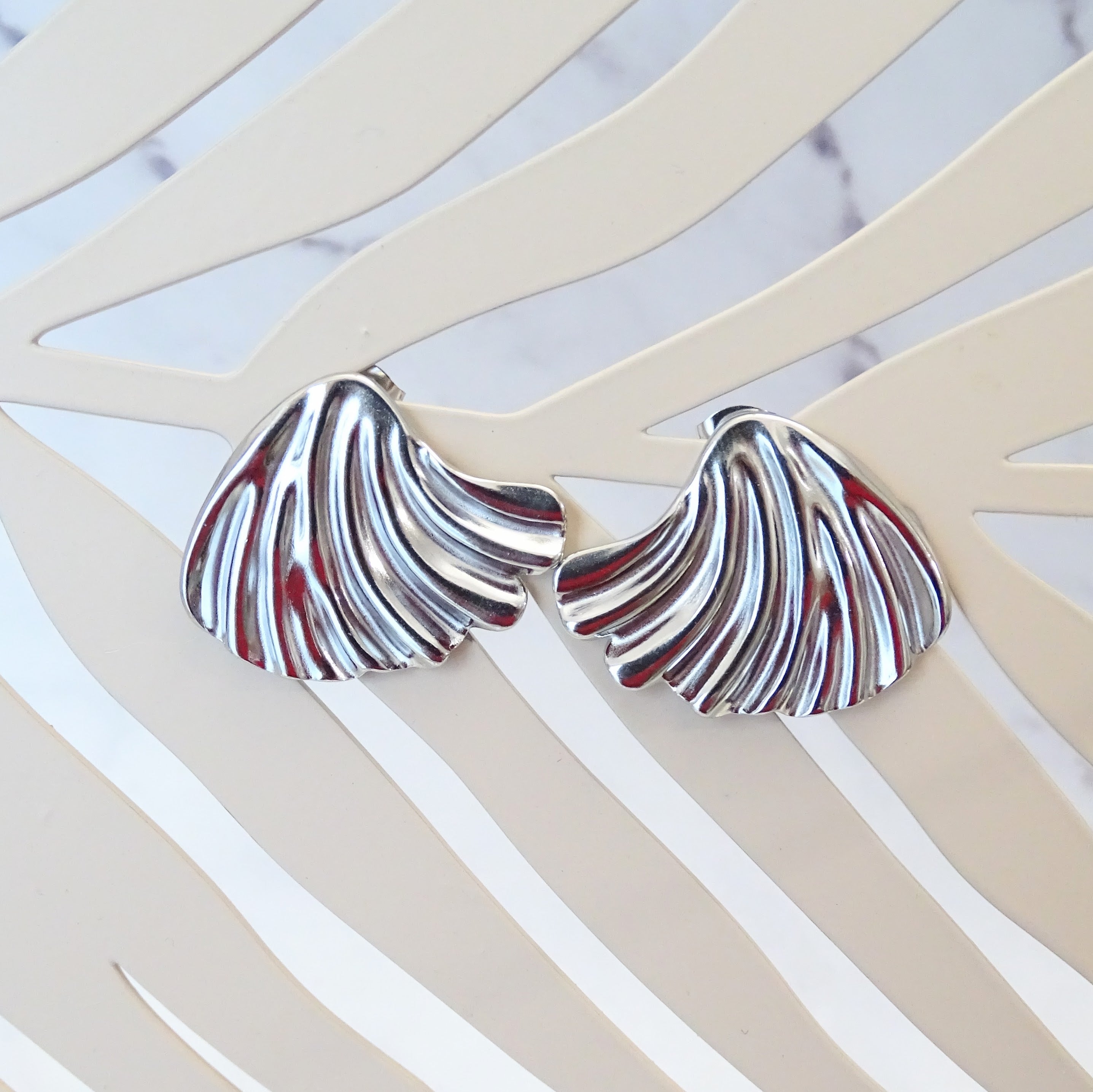 Aretes Acero Inoxidable Falda