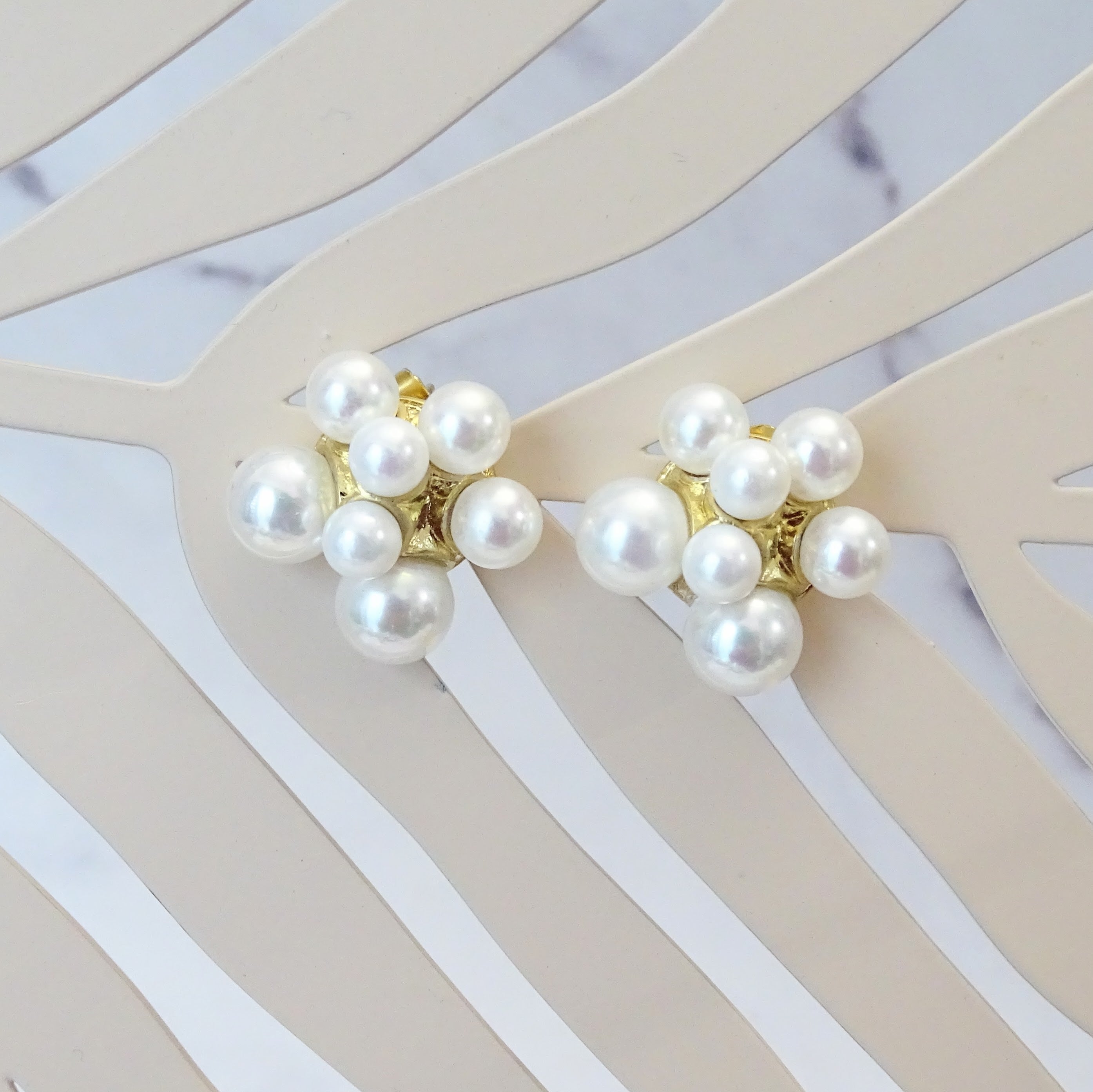 Aretes Acero Inoxidable Stud con Perlas y Cristales