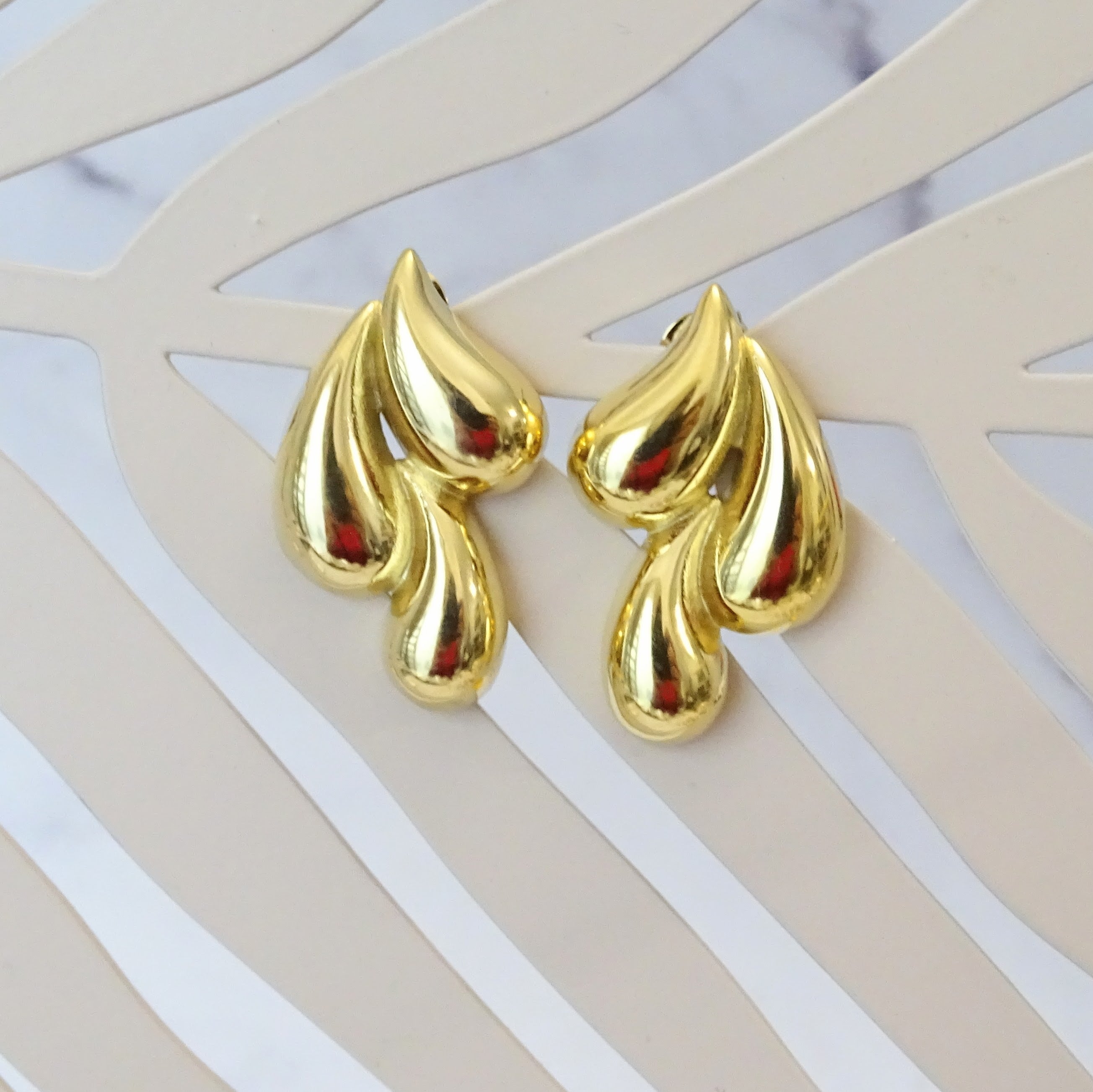 Aretes Acero Inoxidable 3 Gotas