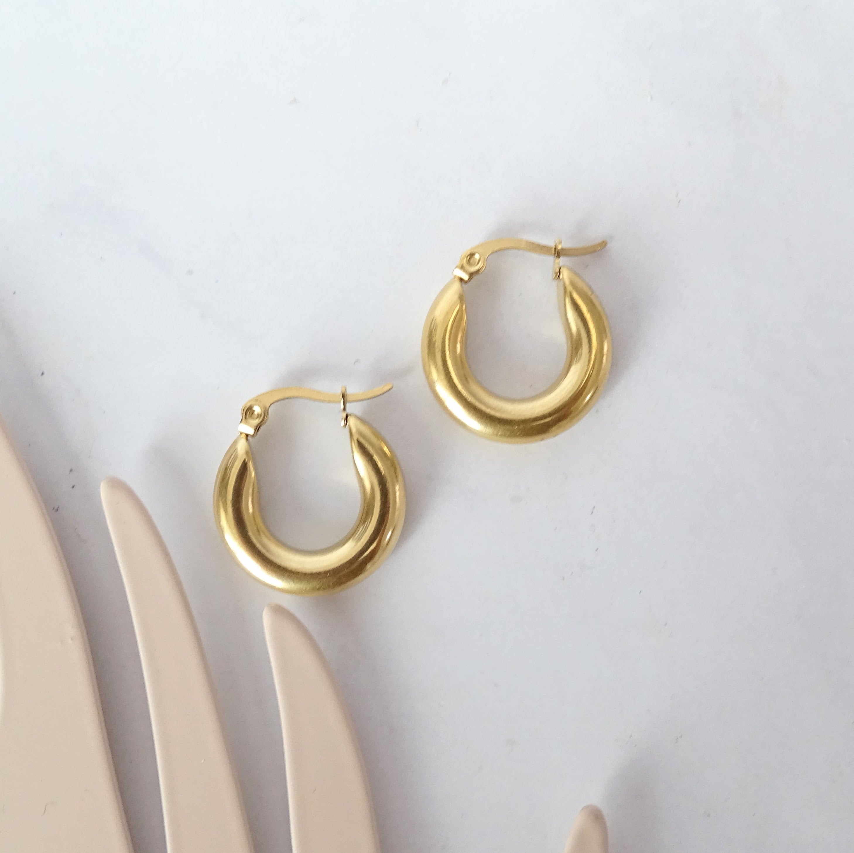 Arracadas Acero Inoxidable Lisa