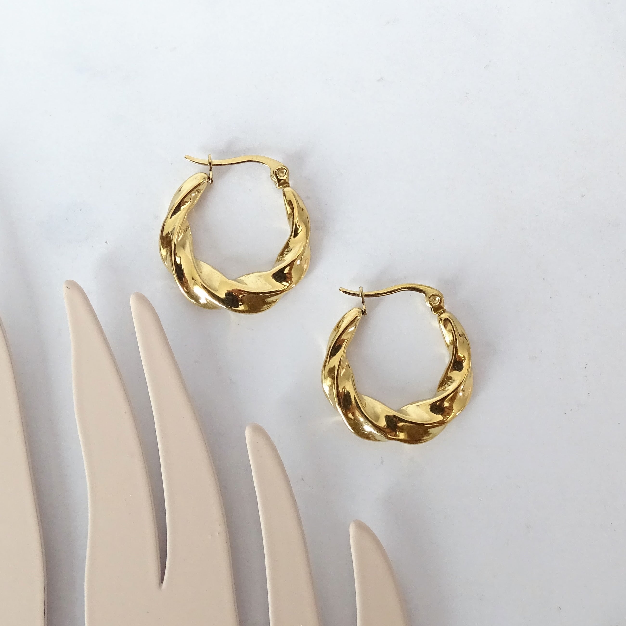 Arracadas Acero Inoxidable Torcida