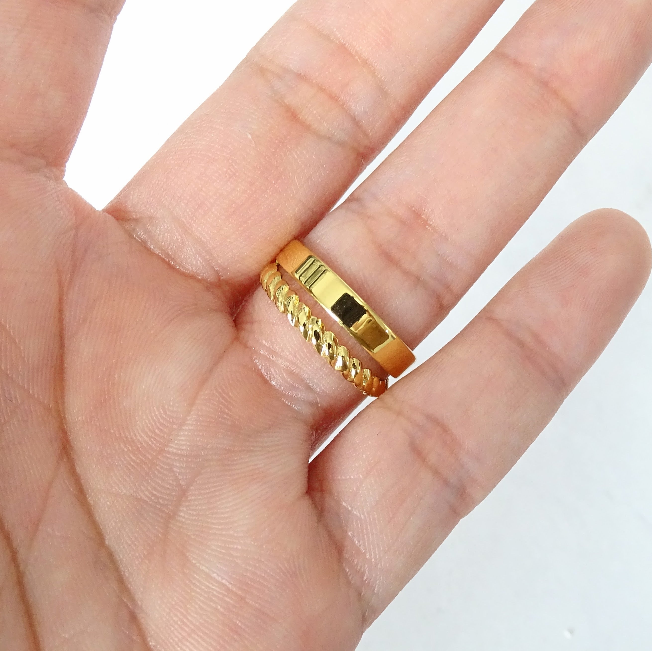 Anillo Acero Inoxidable Doble Torcido