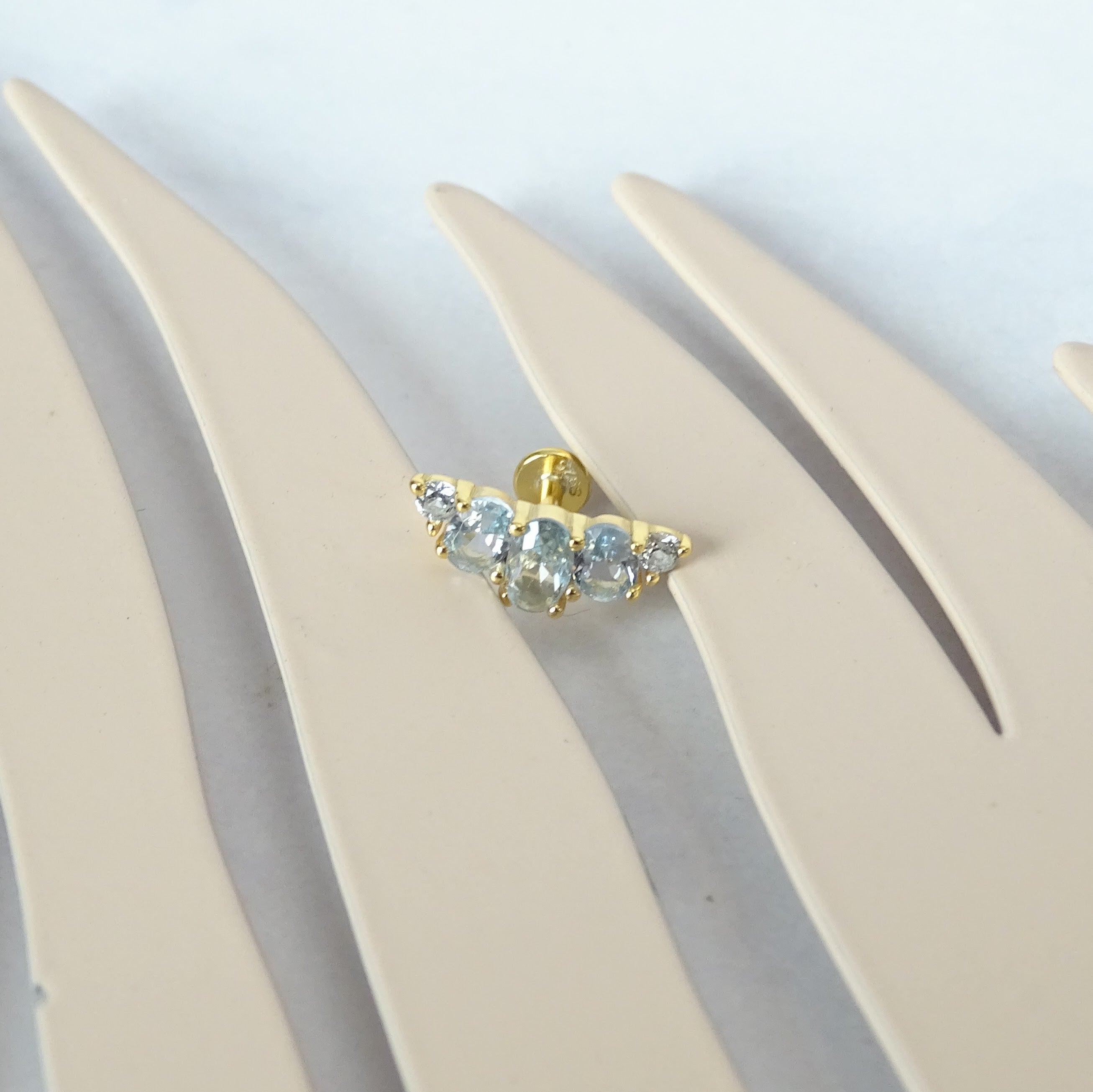 Piercing Plata 925 Lado Celeste